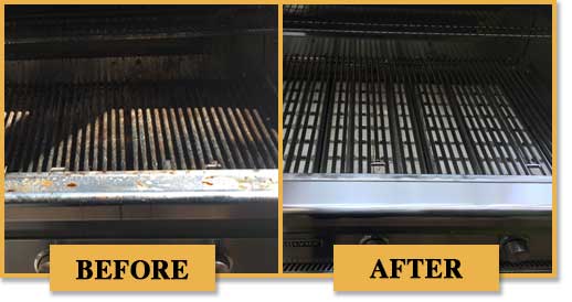 Before and after of BBQ Cleaning by BBQ Repair Doctor.